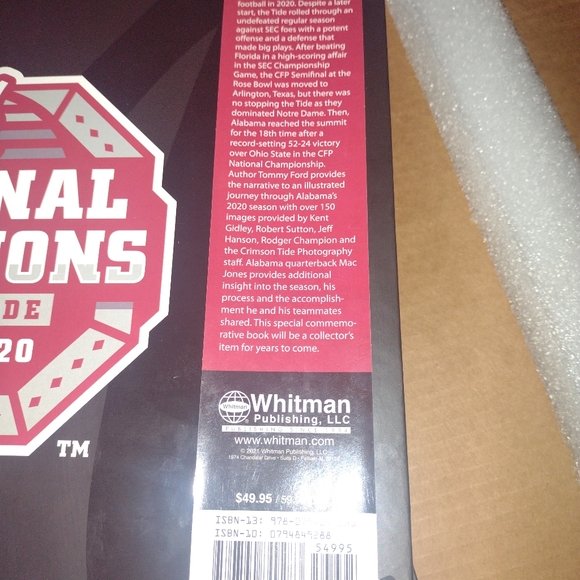 NWT Alabama Crimson Tide Football National Championship Book History Made 2020 - Picture 7 of 14